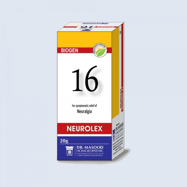 BIOGEN-16 (NEUROLEX) | Homeopathic medicine for Supportive Treatment In Neuralgia by Masood Pharma