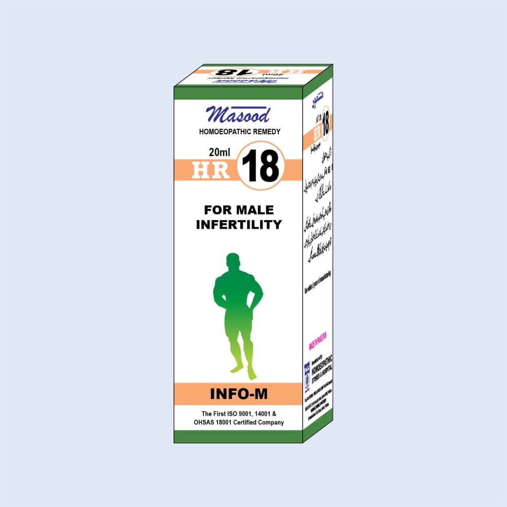 HR-18 (INFO-M) | Homeopathic medicine for treatment of Male Infertility by  Masood Pharma | Online Homoeopathic Store