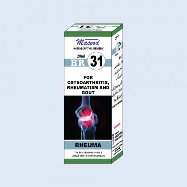 HR-31 (RHEUMA) | Homeopathic medicine for treatment of Osteoarthritis, Rheumatism And Gout Masood Pharma